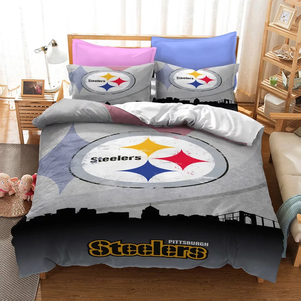 Pittsburgh Steelers Football League Duvet Cover Quilt Cover Pillowcase Bedding Set