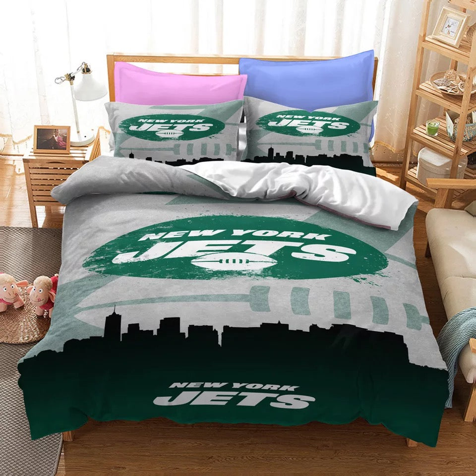 New York Jets Football League Duvet Cover Quilt Cover Pillowcase Bedding Set