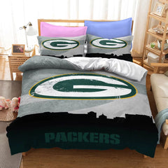 Green Bay Packers Football League Duvet Cover Quilt Cover Pillowcase Bedding Set