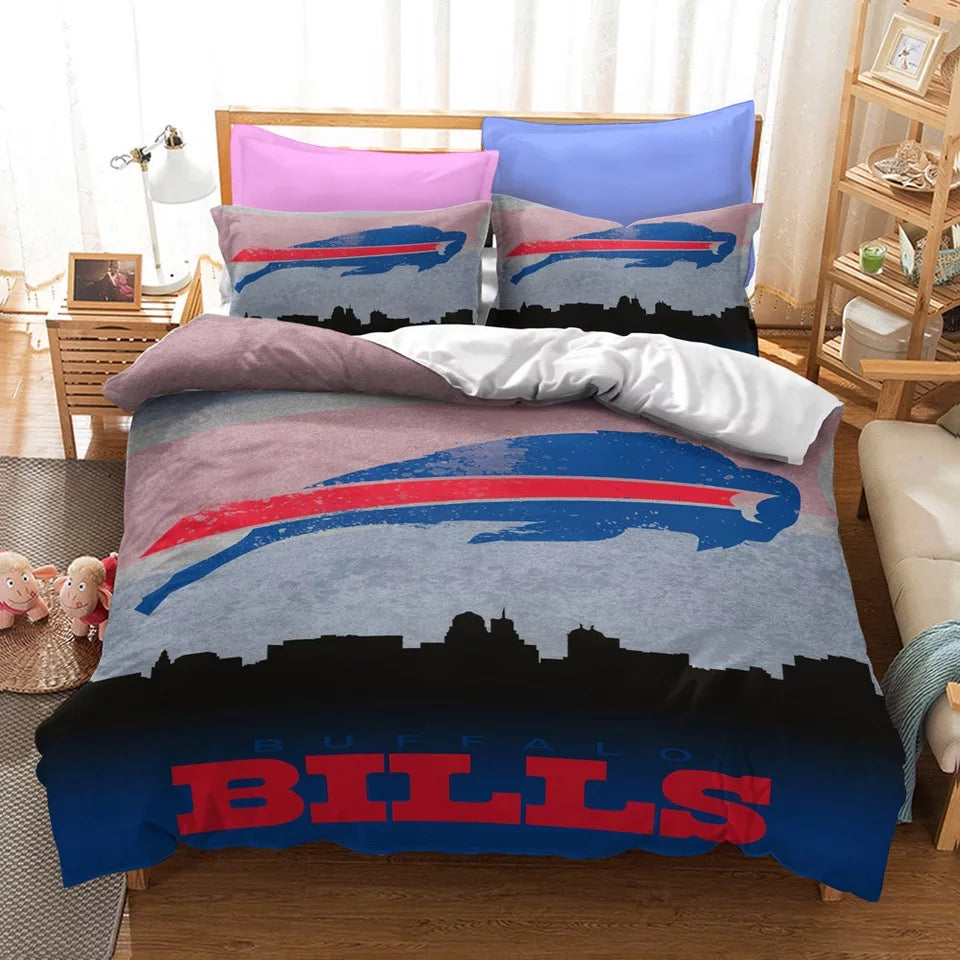 Buffalo Football League Bills Duvet Cover Quilt Cover Pillowcase Bedding Set