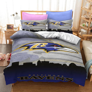 Baltimore Ravens Football League #18 Duvet Cover Quilt Cover Pillowcase Bedding Set Bed Linen Home Bedroom Decor