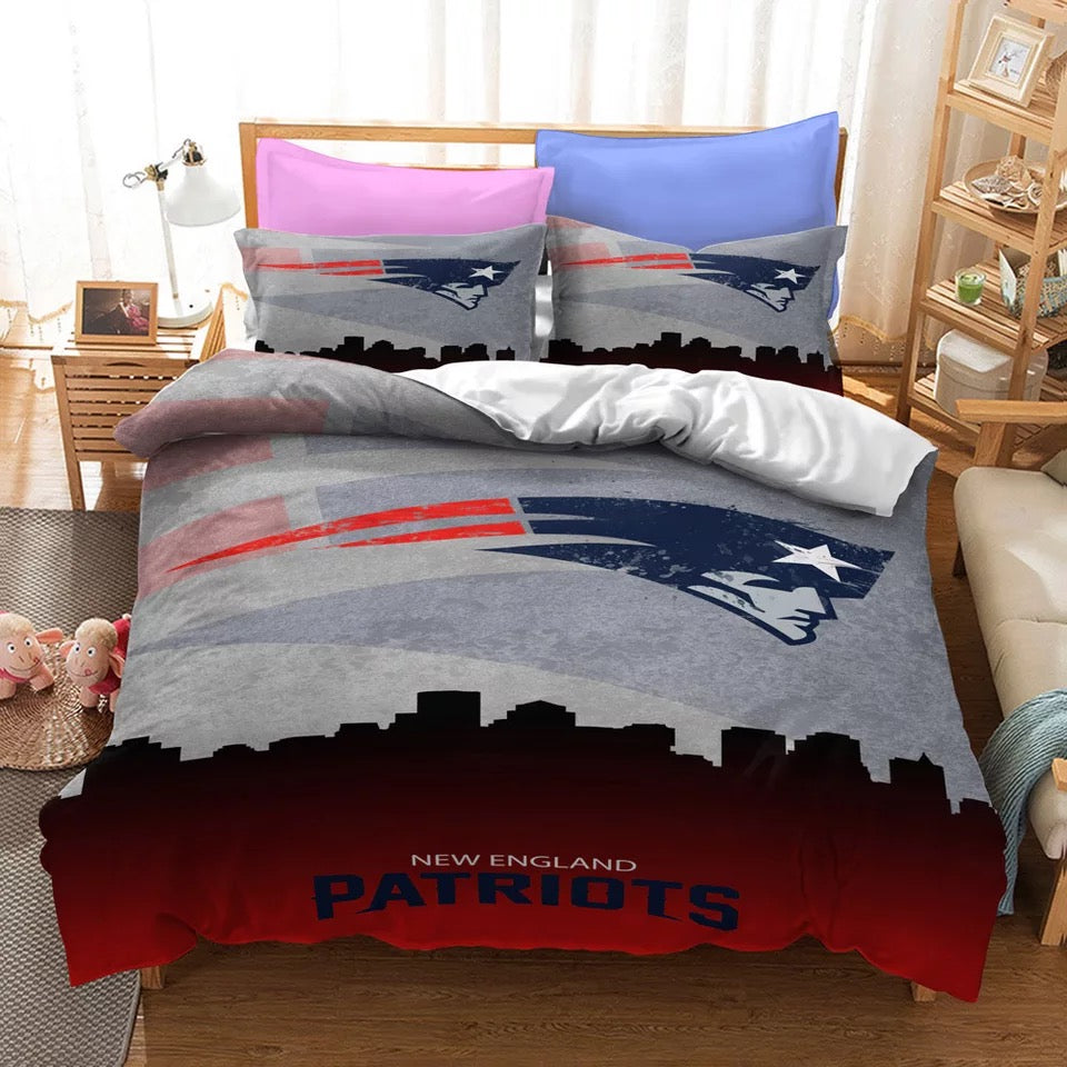 New England Patriots Football League Duvet Cover Quilt Cover Pillowcase Bedding Set