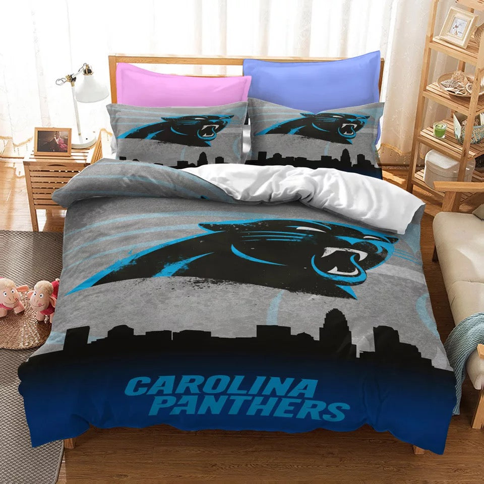 Carolina Panthers Football League Duvet Cover Quilt Cover Pillowcase Bedding Set  Bedroom Decor