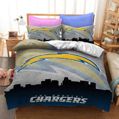 Los Angeles Chargers Football League Duvet Cover Quilt Cover Pillowcase Bedding Set