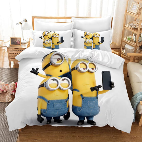 Despicable Me Minions #6 Duvet Cover Quilt Cover Pillowcase Bedding Set Bed Linen Home Decor