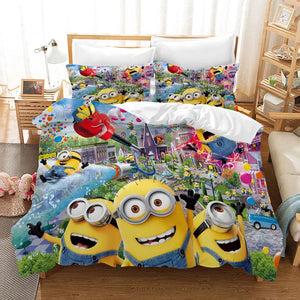 Despicable Me Minions #8 Duvet Cover Quilt Cover Pillowcase Bedding Set Bed Linen Home Decor
