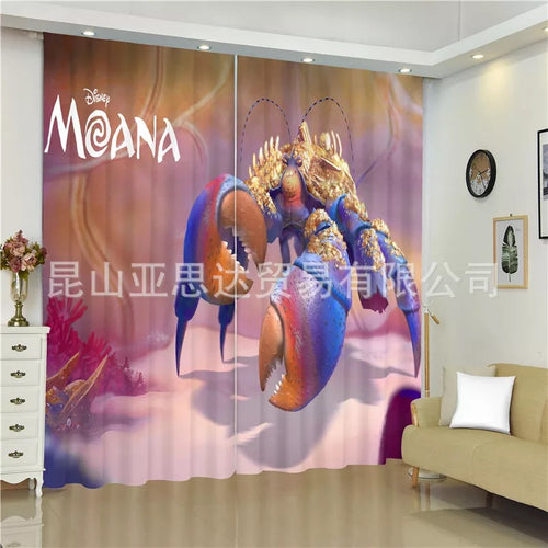 Moana #6 Blackout Curtains For Window Treatment Set For Living Room Bedroom