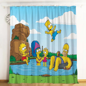 Anime The Simpsons Homer J. Simpson #1 Blackout Curtain for Living Room Bedroom Window