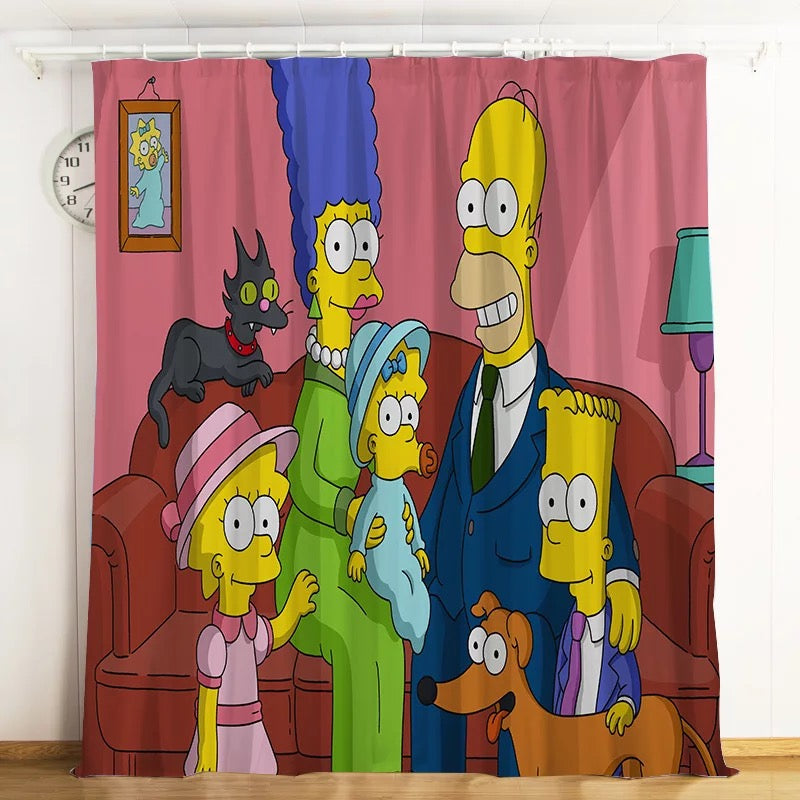 Anime The Simpsons Homer J. Simpson #5 Blackout Curtain for Living Room Bedroom Window