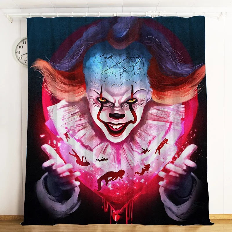 Pennywise Scary Clown #6  Blackout Curtain for Living Room Bedroom Window Treatment