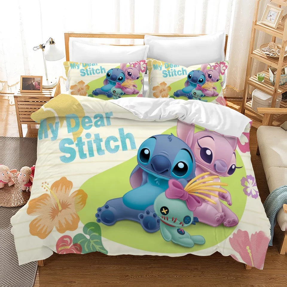 Lilo & Stitch #14 Duvet Cover Quilt Cover Pillowcase Bedding Set Bed Linen Home Decor