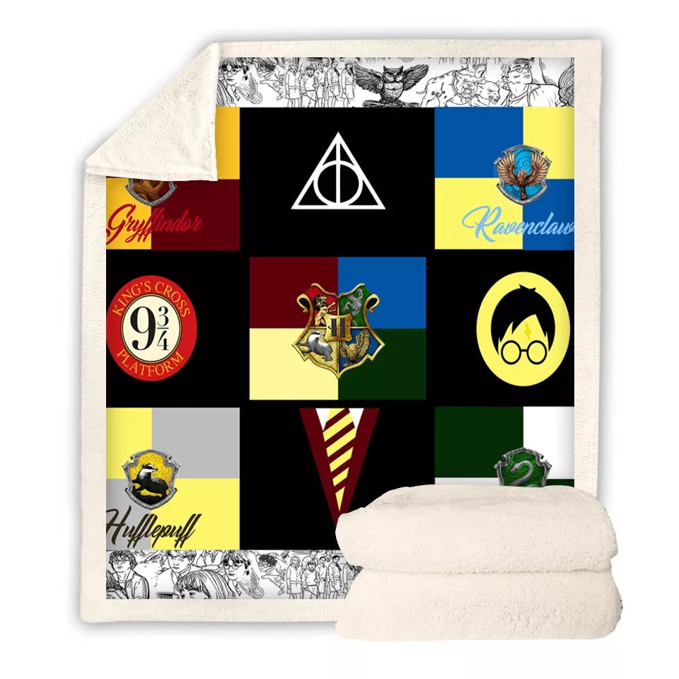 Harry Potter Hogwarts #2 Blanket Super Soft Cozy Sherpa Fleece Throw Blanket for Men Boys