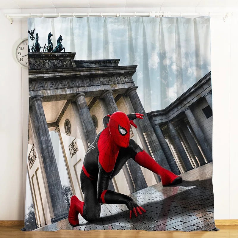 Spider Man Far From Home Peter Parker #3 Blackout Curtains For Window Treatment Set For Living Room Bedroom