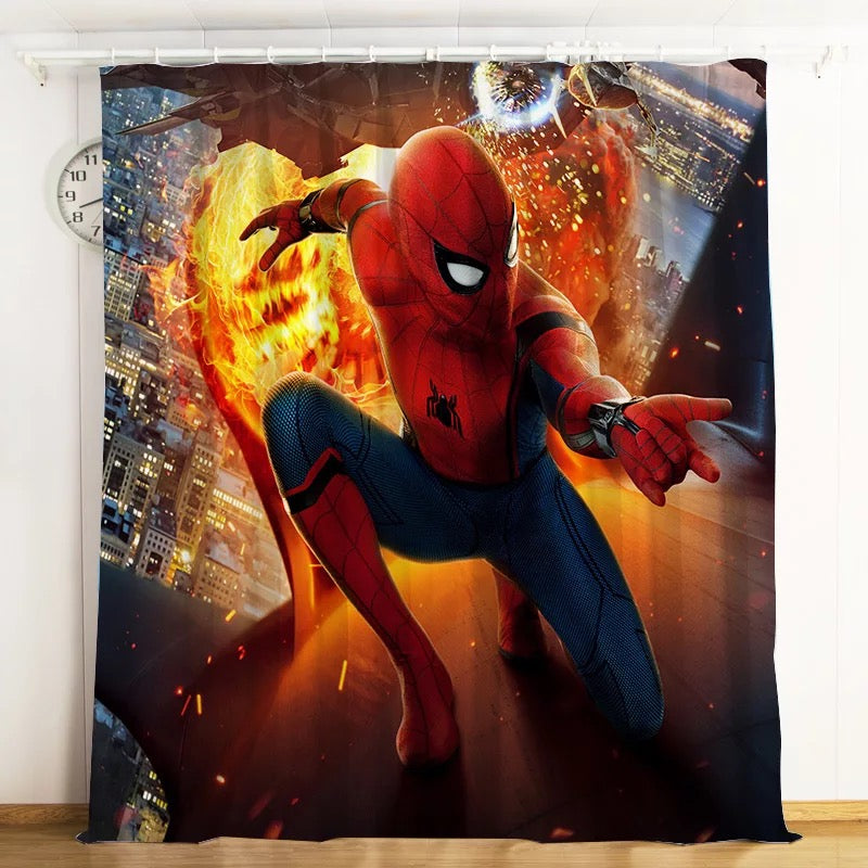 Spider Man Far From Home Peter Parker #6 Blackout Curtains For Window Treatment Set For Living Room Bedroom