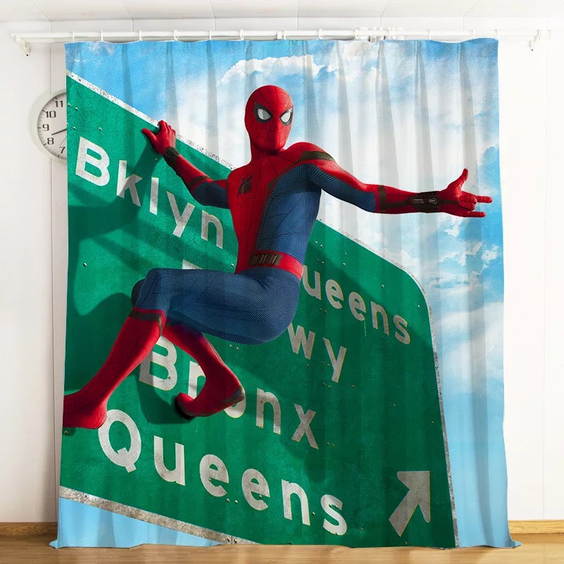 Spider Man Far From Home Peter Parker #8 Blackout Curtains For Window Treatment Set For Living Room Bedroom