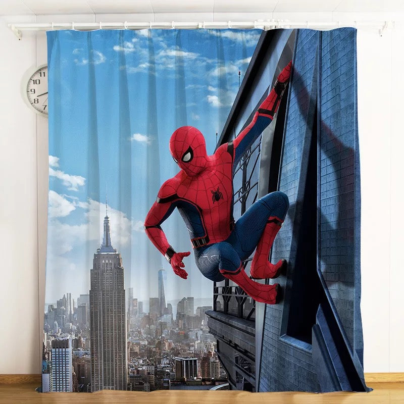 Spider Man Far From Home Peter Parker #11 Blackout Curtains For Window Treatment Set For Living Room Bedroom