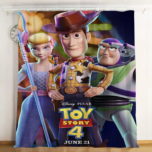 Toy Story Buzz Lightyear Woody Forky #6 Blackout Curtains For Window Treatment Set For Living Room Bedroom