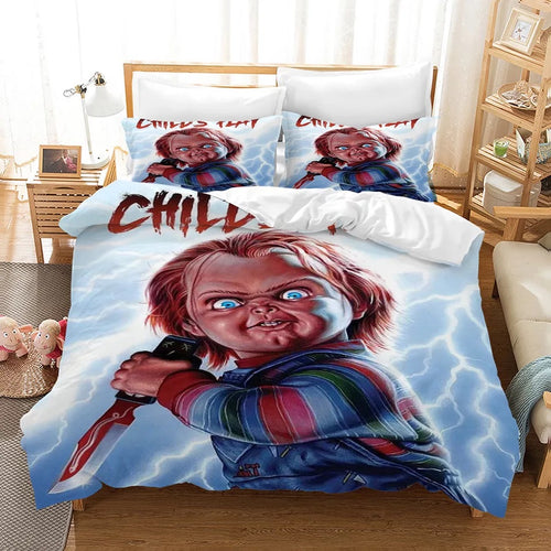 Child's Play Chucky Horror Movie #1 Duvet Cover Quilt Cover Pillowcase Bedding Set Bed Linen Home Decor