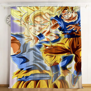 Dragon Ball Z Son Goku #6 Blackout Curtains For Window Treatment Set For Living Room Bedroom