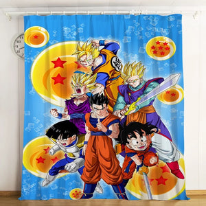 Dragon Ball Z Son Goku #12 Blackout Curtains For Window Treatment Set For Living Room Bedroom
