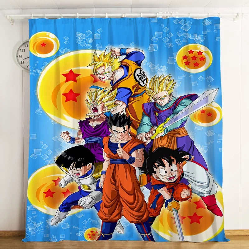 Dragon Ball Z Son Goku #12 Blackout Curtains For Window Treatment Set For Living Room Bedroom