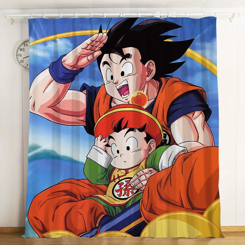 Dragon Ball Z Son Goku #19 Blackout Curtains For Window Treatment Set For Living Room Bedroom