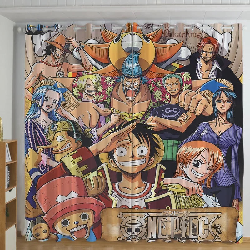 One Piece Monkey D. Luffy #1 Blackout Curtains For Window Treatment Set For Living Room Bedroom
