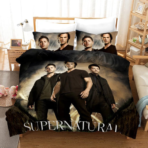 Supernatural Dean Sam Winchester #1 Duvet Cover Quilt Cover Pillowcase Bedding Set Bed Linen Home Decor