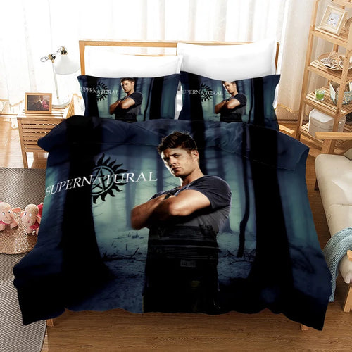 Supernatural Dean Sam Winchester #3 Duvet Cover Quilt Cover Pillowcase Bedding Set Bed Linen Home Decor