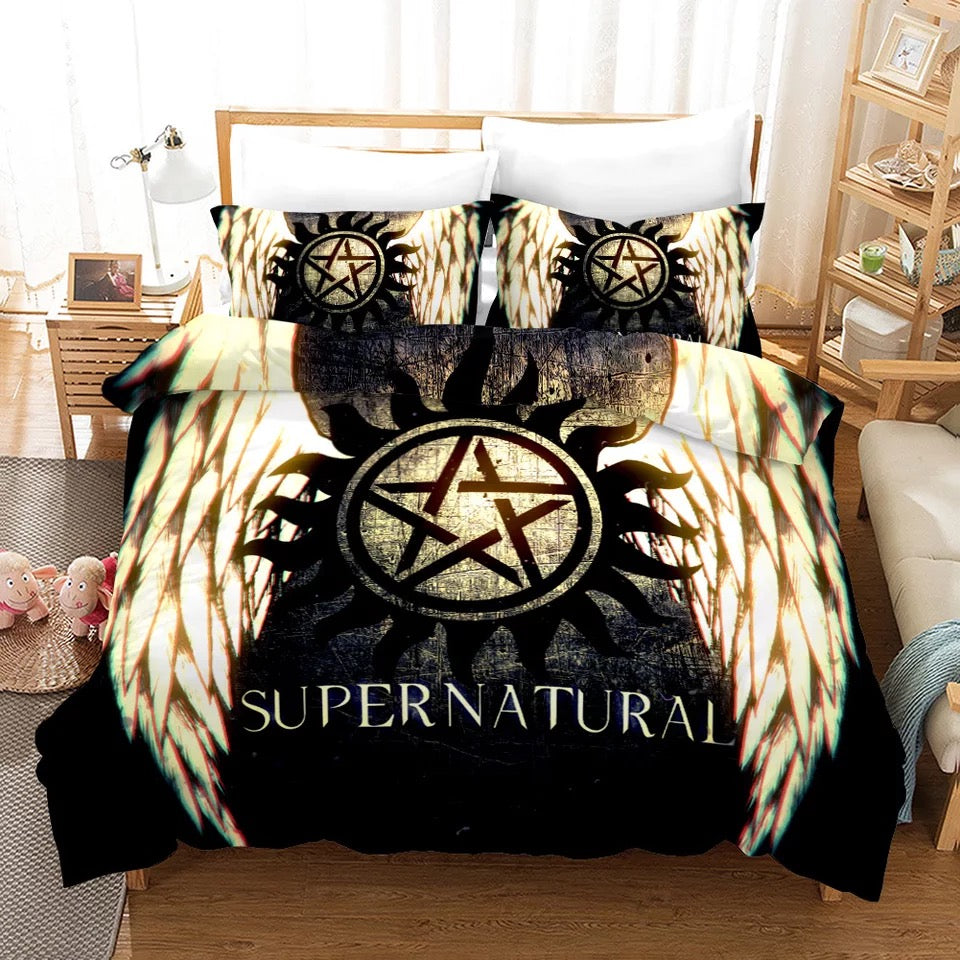 Supernatural Dean Sam Winchester #7 Duvet Cover Quilt Cover Pillowcase Bedding Set Bed Linen Home Decor