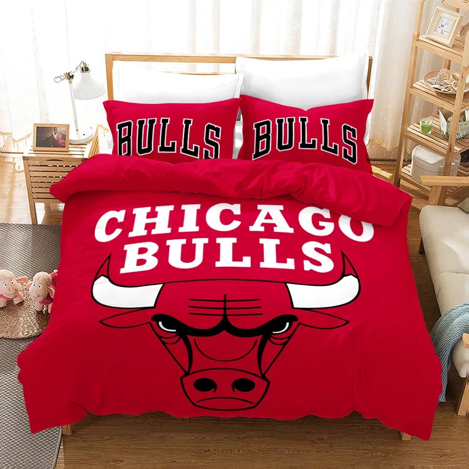 Chicago Basketball Logo Bulls#18 Duvet Cover Quilt Cover Pillowcase Bedding Set Bed Linen Home Bedroom Decor
