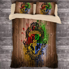 Harry Potter Hogwarts #5 Duvet Case Quilt Cover Pillowcase Bedding Set Home Decor