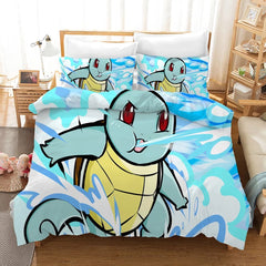 Pokemon Pikachu Squirtle #12 Duvet Cover Quilt Cover Pillowcase Bedding Set Bed Linen Home Bedroom Decor