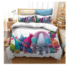 Trolls Poppy #1 Duvet Cover Quilt Cover Pillowcase Bedding Set Bed Linen Home Bedroom Decor