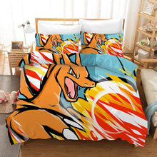 Load image into Gallery viewer, Pokemon Pikachu Charizard #29 Duvet Cover Quilt Cover Pillowcase Bedding Set Bed Linen Home Bedroom Decor