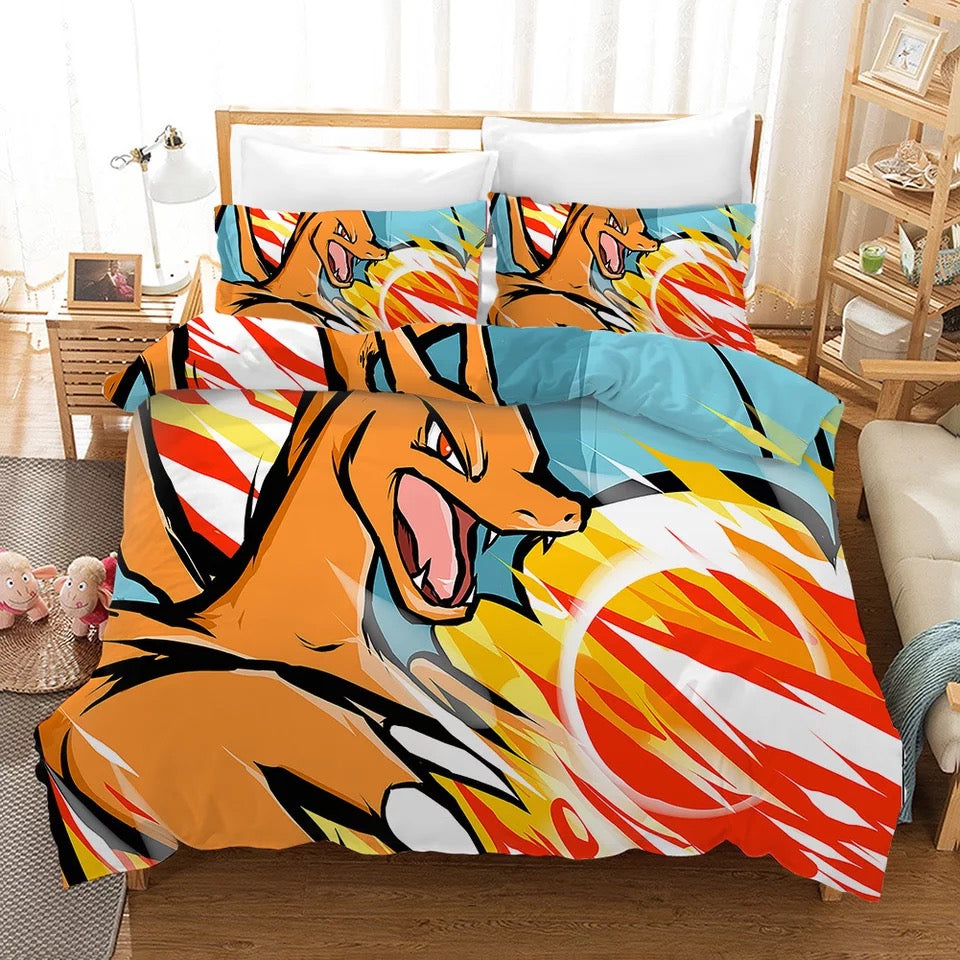 Pokemon Pikachu Charizard #29 Duvet Cover Quilt Cover Pillowcase Bedding Set Bed Linen Home Bedroom Decor – BEDDING PICKY