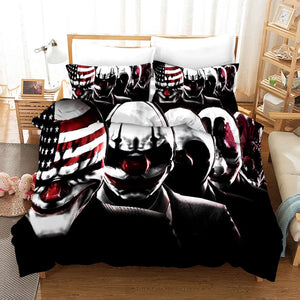 Payday 2 Dallas Wolf Chains Hoxton #1 Duvet Cover Quilt Cover Pillowcase Bedding Set Bed Linen Home Bedroom Decor