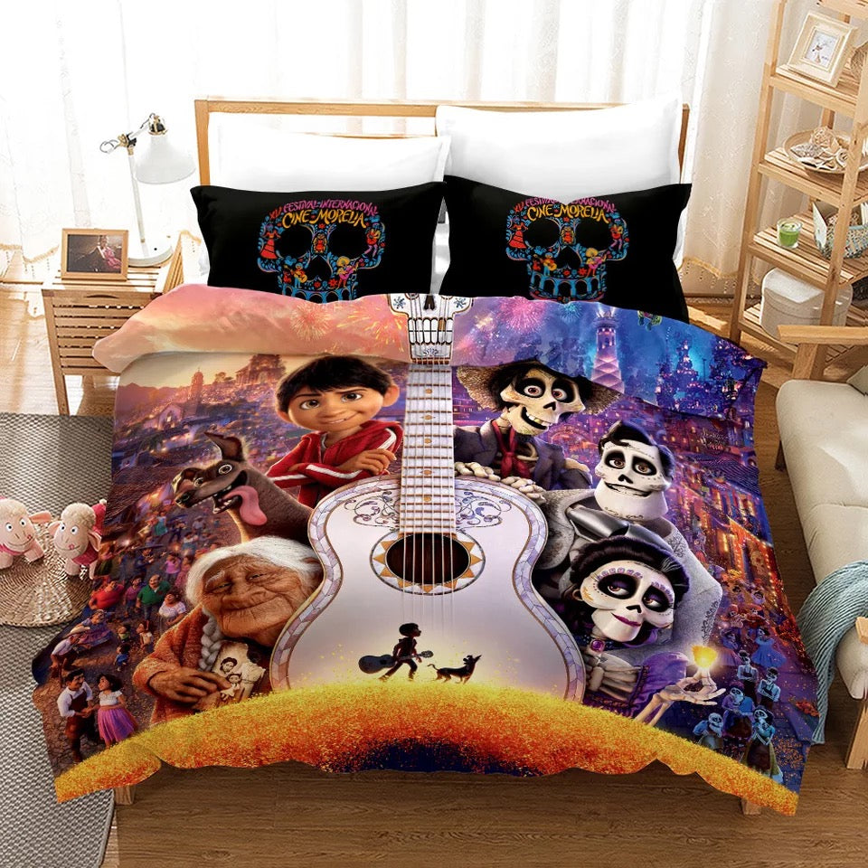 Movie Coco #2 Duvet Cover Quilt Cover Pillowcase Bedding Set Bed Linen Home Bedroom Decor