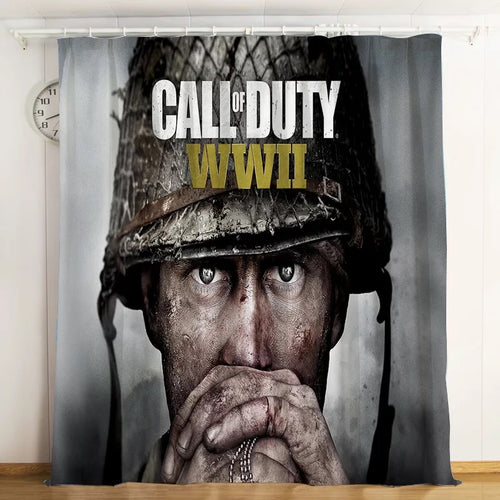 Call Of Duty #7 Blackout Curtains For Window Treatment Set For Living Room Bedroom