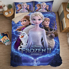 Frozen Anna Elsa Princess #9 Duvet Cover Quilt Cover Pillowcase Bedding Set Bed Linen Home Bedroom Decor