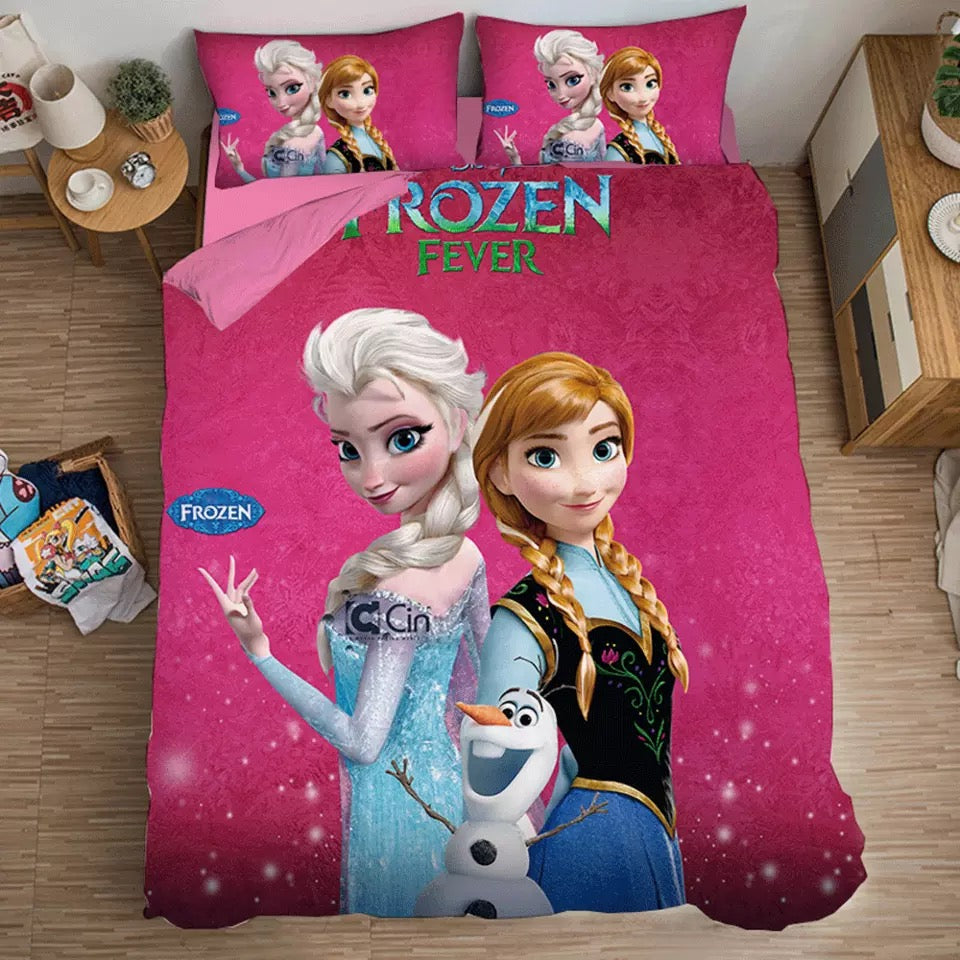 Frozen Anna Elsa Princess #13 Duvet Cover Quilt Cover Pillowcase Bedding Set Bed Linen Home Bedroom Decor