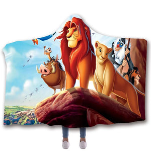 The Lion King Simba #1 Hooded Blanket Super Soft Cozy Sherpa Fleece Throw Blanket for Men Boys
