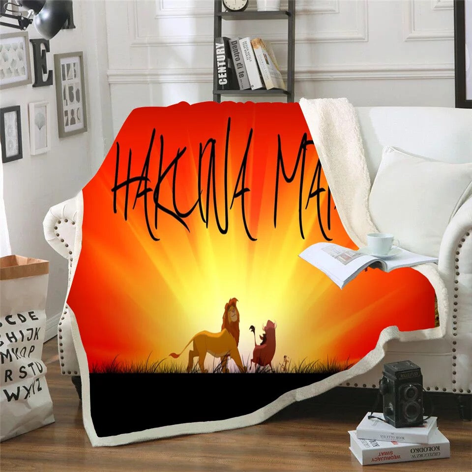 The Lion King Simba #7 Blanket Super Soft Cozy Sherpa Fleece Throw Blanket for Men Boys