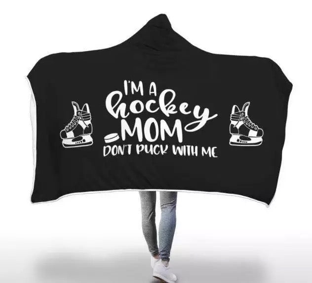 Hockey Mom #4 Super Soft Cozy Sherpa Fleece Throw Blanket for Men Boys