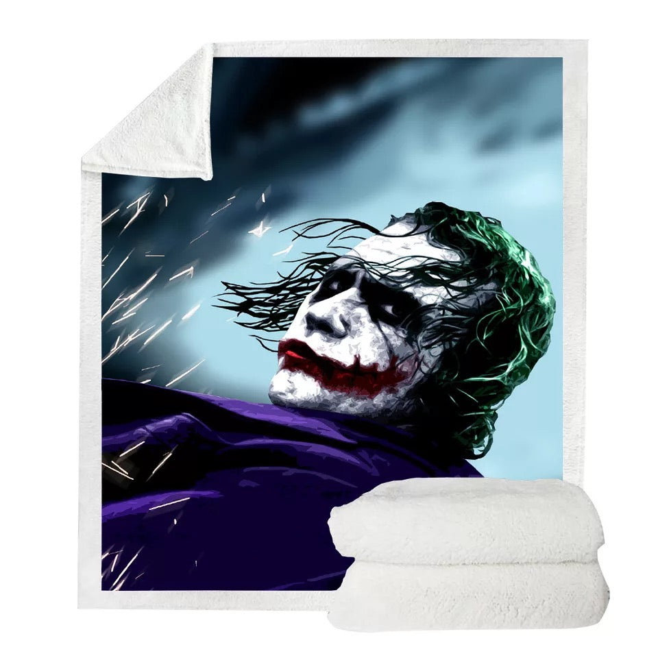 Joker Arthur Fleck Clown #10 Blanket Super Soft Cozy Sherpa Fleece Throw Blanket for Men Boys