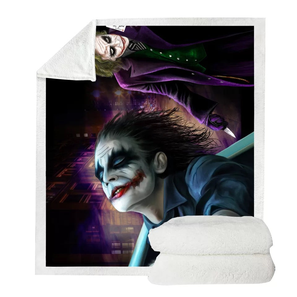 Joker Arthur Fleck Clown #13 Blanket Super Soft Cozy Sherpa Fleece Throw Blanket for Men Boys