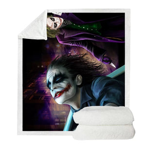 Joker Arthur Fleck Clown #13 Blanket Super Soft Cozy Sherpa Fleece Throw Blanket for Men Boys