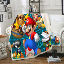 Load image into Gallery viewer, Super Mario Bros #9 Blanket Super Soft Cozy Sherpa Fleece Throw Blanket for Men Boys