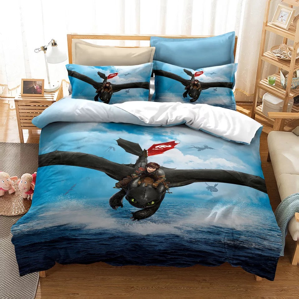 How to Train Your Dragon Hiccup #18 Duvet Cover Quilt Cover Pillowcase Bedding Set Bed Linen