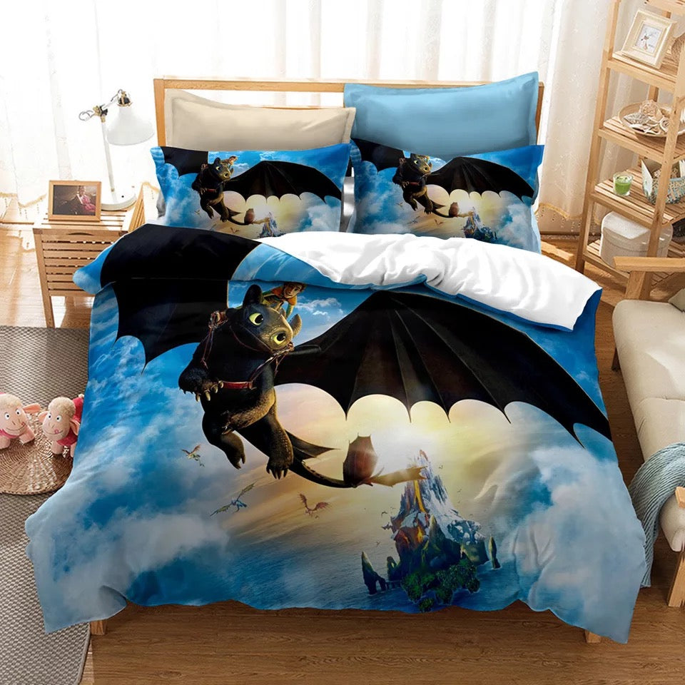 How to Train Your Dragon Hiccup #19 Duvet Cover Quilt Cover Pillowcase Bedding Set Bed Linen